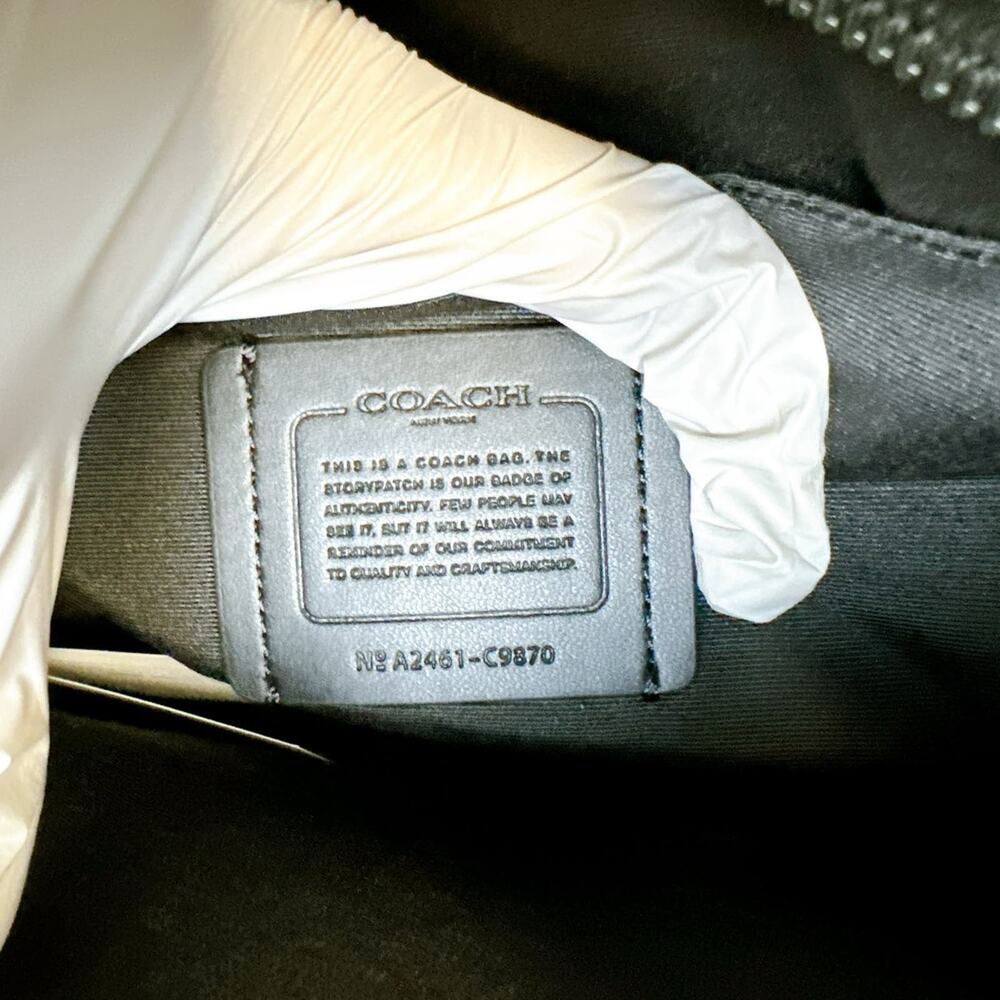 Coach C9870 Sullivan Flap Crossbody In Signature Canvas IN Black Charcoal - Picture 7 of 8